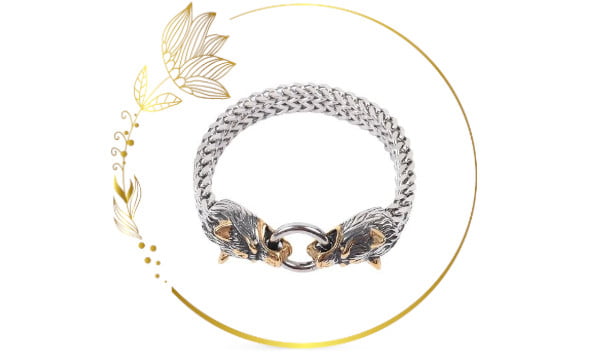 bracelet vikings couleur argent or